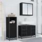 Preview: Badezimmermöbel-Set 3 stk. Schwarz Eichen-Optik 80 x 33 x 60 cm