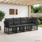 Preview: ARDEBO.de - Outdoor-Sofagarnitur Schwarz Polyester
