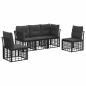 Preview: Outdoor-Sofagarnitur Schwarz Polyester