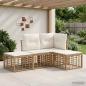 Preview: ARDEBO.de - Outdoor-Sofagarnitur Natur Polyester