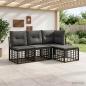 Preview: ARDEBO.de - Outdoor-Sofagarnitur Schwarz Polyester