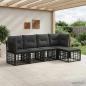 Preview: ARDEBO.de - Outdoor-Sofagarnitur Schwarz Polyester