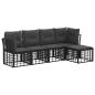 Preview: Outdoor-Sofagarnitur Schwarz Polyester