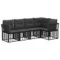 Preview: Outdoor-Sofagarnitur Schwarz Polyester