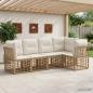Preview: ARDEBO.de - Outdoor-Sofagarnitur Natur Polyester