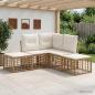 Preview: ARDEBO.de - Outdoor-Sofagarnitur Natur Polyester