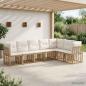 Preview: ARDEBO.de - Outdoor-Sofagarnitur Natur Polyester
