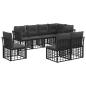 Preview: Outdoor-Sofagarnitur Schwarz Polyester