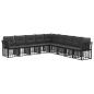 Preview: Outdoor-Sofagarnitur Schwarz Polyester