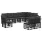 Preview: Outdoor-Sofagarnitur Schwarz Polyester
