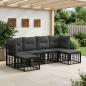 Preview: ARDEBO.de - Outdoor-Sofagarnitur Schwarz Polyester