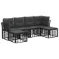 Preview: Outdoor-Sofagarnitur Schwarz Polyester