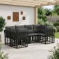 Preview: ARDEBO.de - Outdoor-Sofagarnitur 6 stk. Schwarz Polyester