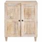 Preview: Sideboard Weiß 60 x 33 x 75 cm massives Mangoholz