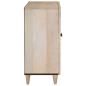 Preview: Sideboard Weiß 60 x 33 x 75 cm massives Mangoholz