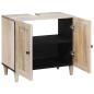 Preview: ARDEBO.de - Badezimmerschrank Wandmontiert mit Tür Weiß 62 x 33 x 58 cm
