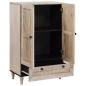Preview: Highboard 60 x 33 x 100 cm Massivholz Mango Bleached White