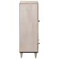 Preview: Highboard 60 x 33 x 100 cm Massivholz Mango Bleached White