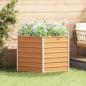 Preview: ARDEBO.de - Hochbeet im Garten Hellbraun 129 x 129 x 77 cm Verzinkter Stahl
