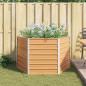 Preview: Hochbeet im Garten Hellbraun 129 x 129 x 77 cm Verzinkter Stahl