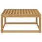 Preview: Outdoor-Fußhocker Massivholz Akazie Weiß 79 x 79 x 37 cm