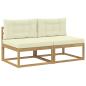 Preview: 2 Stück Outdoor Mittelsofa Polyester Weiß