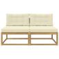 Preview: 2 Stück Outdoor Mittelsofa Polyester Weiß
