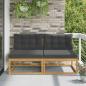 Preview: ARDEBO.de - 2 Stück Outdoor Mittelsofa Polyester Weiß