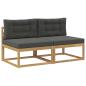 Preview: 2 Stück Outdoor Mittelsofa Polyester Weiß