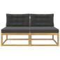 Preview: 2 Stück Outdoor Mittelsofa Polyester Weiß