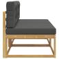 Preview: 2 Stück Outdoor Mittelsofa Polyester Weiß