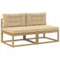 Preview: 2 Stück Outdoor Mittelsofa Polyester Weiß