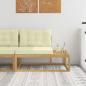 Preview: ARDEBO.de - Outdoor End Sofa mit Kissen Weiß 115 x 83 x 73 cm Polyester