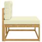 Preview: Outdoor End Sofa mit Kissen Weiß 115 x 83 x 73 cm Polyester