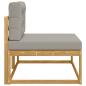 Preview: Outdoor End Sofa mit Kissen Weiß 115 x 83 x 73 cm Polyester