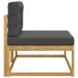 Preview: Outdoor End Sofa mit Kissen Weiß 115 x 83 x 73 cm Polyester