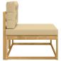 Preview: Outdoor End Sofa mit Kissen Weiß 115 x 83 x 73 cm Polyester