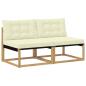 Preview: Outdoor Mittelsofa Massivholz Akazie Weiß