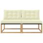 Preview: Outdoor Mittelsofa Massivholz Akazie Weiß