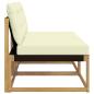 Preview: Outdoor Mittelsofa Massivholz Akazie Weiß