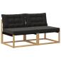Preview: Outdoor Mittelsofa Massivholz Akazie Weiß