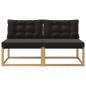 Preview: Outdoor Mittelsofa Massivholz Akazie Weiß