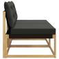 Preview: Outdoor Mittelsofa Massivholz Akazie Weiß