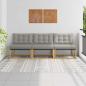Preview: ARDEBO.de - Outdoor Mittelsofa Massivholz Akazie Weiß