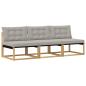 Preview: Outdoor Mittelsofa Massivholz Akazie Weiß