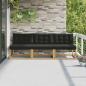Preview: ARDEBO.de - Outdoor Mittelsofa Massivholz Akazie Weiß
