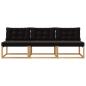 Preview: Outdoor Mittelsofa Massivholz Akazie Weiß