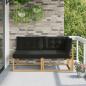Preview: ARDEBO.de - Outdoor-Sofagarnitur Massivholz Akazie Weiß