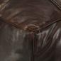 Preview: Pouf Dunkelbraun 60 x 60 x 30 cm Echtes Ziegenleder