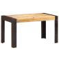 Preview: ARDEBO.de - Esstisch 140x70x76 cm Raues Mango-Massivholz